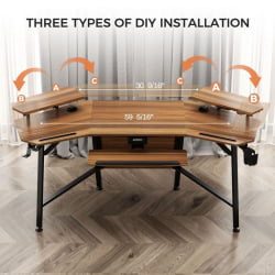 Геймерский стол EUREKA ERK-AED-E70WN