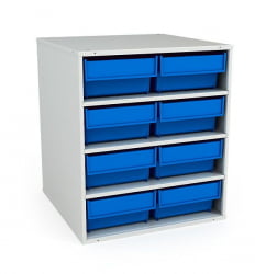 Кассета К-01/1 (8 ящиков Б 400х185х100 мм синие)