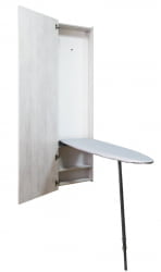 Узкий шкаф в прихожую Iron Box (левый) Беленый дуб