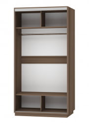 Шкаф купе 2-ух дверный Экспресс Хит Медиум Ясень шимо темный