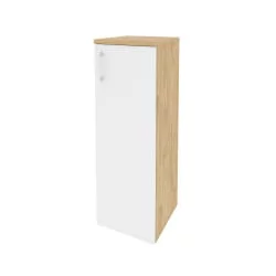 Шкаф средний узкий правый ONIX O.SU-2.3(R) Тиквуд Светлый/Белый