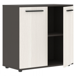 Шкаф с глухими малыми дверьми EDIS ELCS 85.1 Ясень Траун Черный Мокко