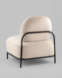 Кресло Стоун К велюр рельефный молочный