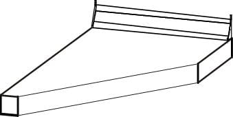 Столешница торцевая правая ПФК 14.30пр