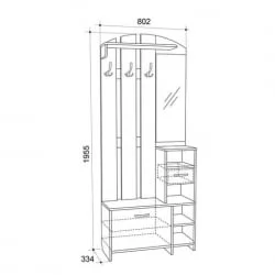 Прихожая Мила Дуб сонома