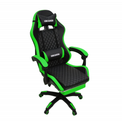 Кресло 892-1 цвет черный/зеленый с массажем 892-1-black-green-mass