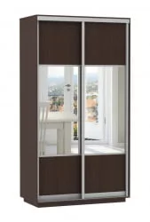 Шкаф-купе двухдверный Экспресс Дуо Комби 1200х2400h Венге
