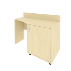 Стол (узкий) с тумбой и бортиком (правый) LIGHT С-СТУ-120 Пр Клен