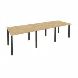 Стол переговорный (3 столешницы) ONIX O.MP-PRG-3.1 Тиквуд Светлый/Антрацит