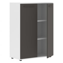 Шкаф с глухими средними дверьми ЕДИС ЕМCС 85.1 Мокко Мокко Белый / EDIS EMCS