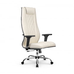 Кресло руководителя Мetta L 1m 50M/2D Infinity Easy Clean (MPES) Комплект 5 Молочное