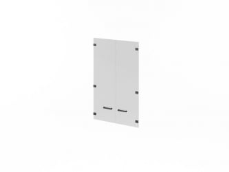 Двери средние стеклянные LEMO L-022 Серый