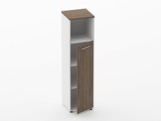 Шкаф 3 узкий закрытый с нишей Deka 10.16.13Пр Дуб Верцаска/Белый