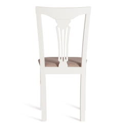 Стул Гермес/ Hermes дерево гевея, 43х49х94см, Ivory white, ткань серая (TM-164)