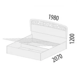 Кровать с подъемным механизмом 180*200 Катрин 92.22.1 Дуб венге Белый песок Санчо крем
