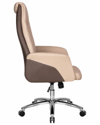 Офисное кресло для руководителей DOBRIN LEONARD (коричнево-бежевый)