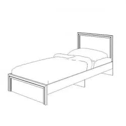 Детская кровать для девочки Остин Модуль №21 Ясень шимо светлый/белый