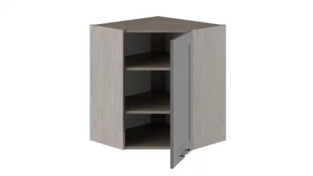 Шкаф навесной угловой с углом 45° Одри ВУ45_72-(40)_1ДР Дуб Сонома трюфель/Серый шелк