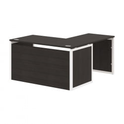 Стол письменный угловой левый КСТЕН-КП КСКПCТ 1415Х Л Дуб Юкон Белый / XTEN-QP XQPCT 1415H L