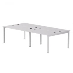 Бенч-система на 4 места на металлокаркасе, опоры 90 гр Everprof EVO 254S119 Белый