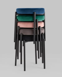 Табуретка Рио велюр Черный