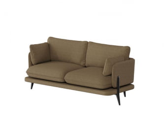 Диван двухместный Поско ПСC-02 Мерино 003/Металл Черный 2000*850*850 / PSC-02 Merino