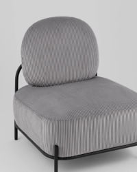 Кресло Стоун К велюр рельефный светло-серый