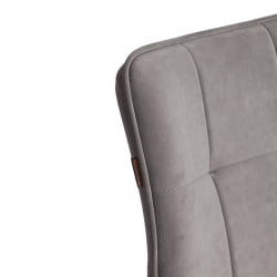 Барный стул Bari/Бари велюр, серый, 29, 45х56х110 см