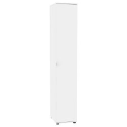 Шкаф распашный Алиса (Х2) 2230х400х540 с торцевой ручкой (Белый) / (H2)