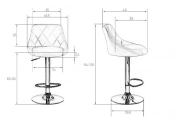 Стул барный ДОБРИН ЛОГАН БЛАCК (мокко велюр (МДЖ9-9)) 2 шт / DOBRIN LOGAN BLACK (MJ9-9))