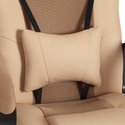 Кресло DRIVER (22) кож/зам/ткань, бежевый/бронза, 36-34/TW-21