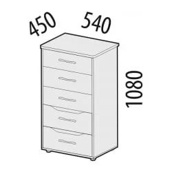 Комод в детскую Мегаполис 55.08 Сосна Астрид