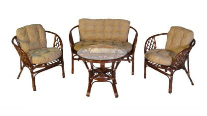 Комплект Багама с диваном, подушки светлые обычные