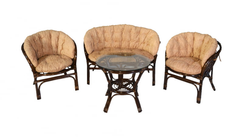 Комплект Багама с диваном, подушки светлые полные