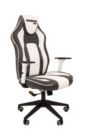 Кресло для геймеров CHAIRMAN GAME 23 Серый-белый_0