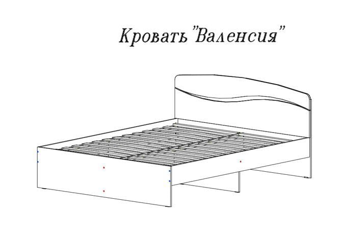 Кровать Валенсия, 1200*2000 мм, ясень шимо светлый/ясень шимо темный_2