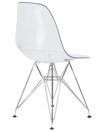 Стул обеденный DOBRIN DSR CASPER ножки хром Прозрачный_3