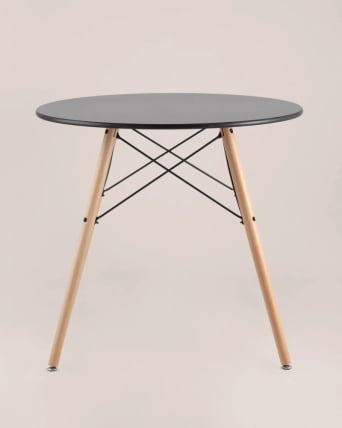 Стол круглый EAMES DSW NEW D=80 черный_5