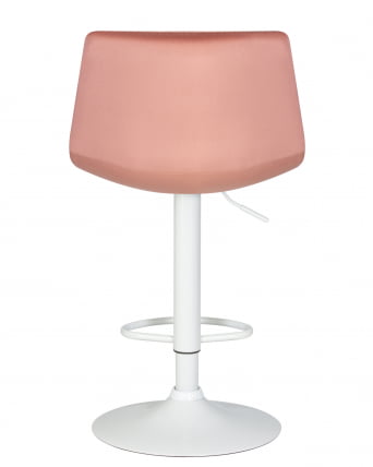 Стул барный DOBRIN TAILOR WHITE Пудрово-розовый велюр MJ9-32_4