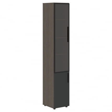 Шкаф-колонка комбинированный (левый) VELION VHCS 40.2 L Яшма черный Дуб Сильвер_0