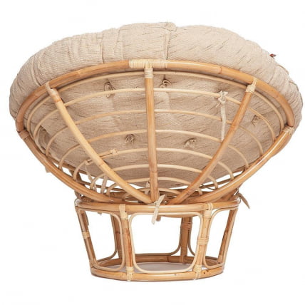 Кресло PAPASAN ECO/ПАПАСАН ЭКО P115-1/SP STD /c подушкой, ремешками/ диаметр подушки 129 см, 115x101x92 см, Natural (натуральный), ткань Старт_4