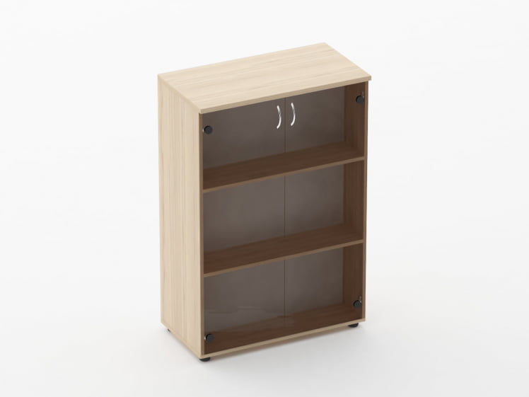 Шкаф средний 2 стеклянные двери Twin 16.14.131 Туя_0