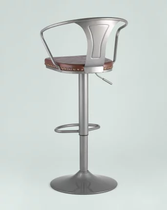 Стул барный TOLIX ARMS SOFT Серебристый_4