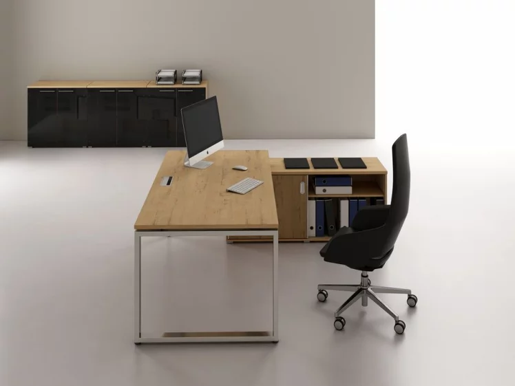 Шкаф средний со стеклом GLOSS LINE 9НШ.017.7 Teakwood_1