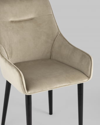 Стул Джоан велюр Бежевый_7