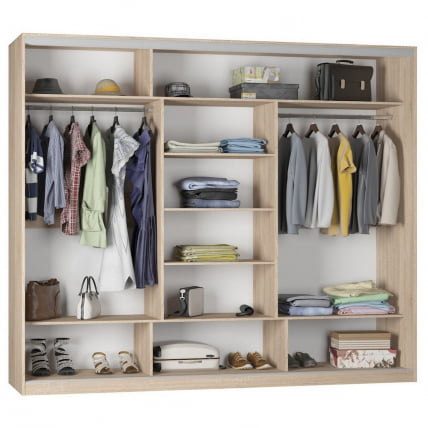 Шкаф-купе B-220х270х60-2(Белый-D10D10D10)_1