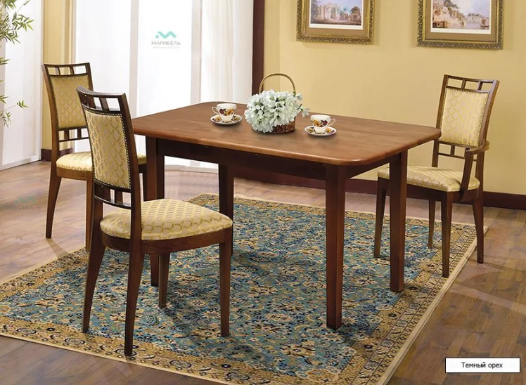 Стол обеденный массив Орех темный (1100)_0