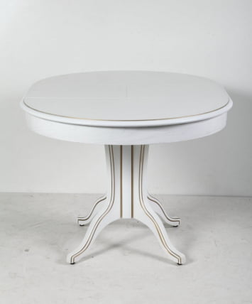 Стол обеденный Орион-5 (d1100) тон 1 с золотой патиной_2