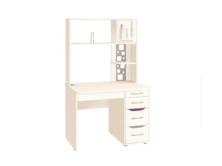 Стол с надстройкой Мегаполис 55.26.1 Сосна Астрид_0