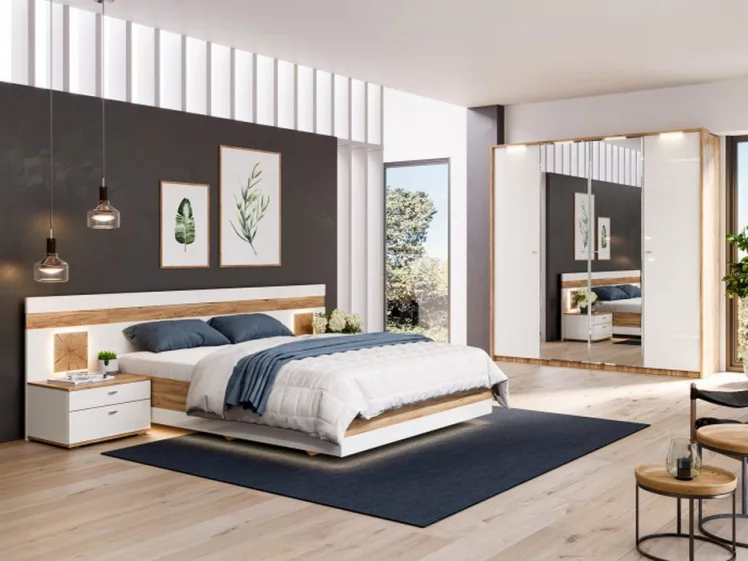 Тумба прикроватная Фиджи ЛД 659.060.000 Дуб Золотой Белый_7